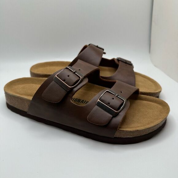 CUSHIONAIRE Women's Cork Footbed Sandal With +Comfort 7.5 BROWN - Picture 1 of 7